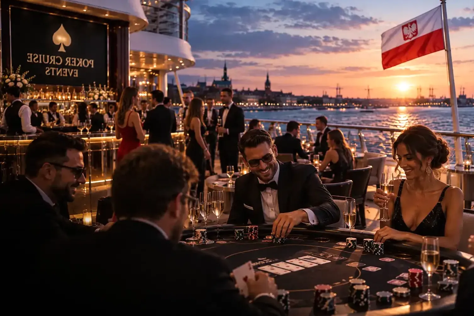 Prywatny salon pokerowy na statku